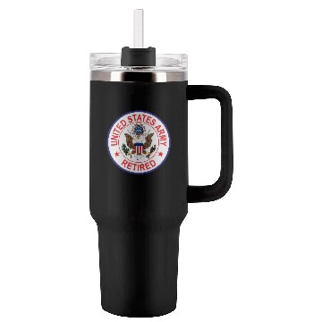Discover Army Retired Tumblers 40 Oz With Handle