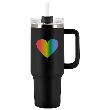 Discover Lgbt rainbow heart, gay heart Tumblers 40 Oz With Handle