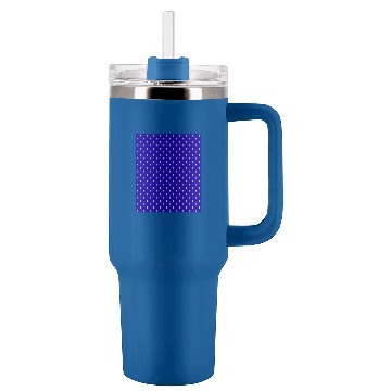 Discover little  dots royal blue Tumblers 40 oz With Handle
