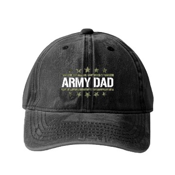 Discover US Army Dad Military Veteran Washed Denim Baseball Caps