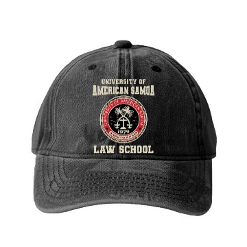 Discover University Of American Samoa Law School Washed Denim Baseball Caps