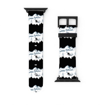 Discover Skiing, Skier, Ski, Winter Snow Mountains Watch Bands For Apple Watch