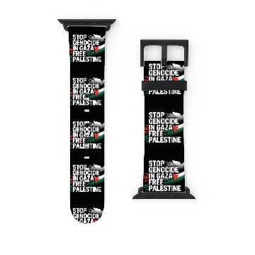 Discover Free Palestine Now – End Genocide in Gaza Watch Bands For Apple Watch