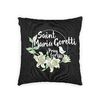 Discover St. Maria Goretti Purity Catholic Saints Lily Symb Woven Pillows