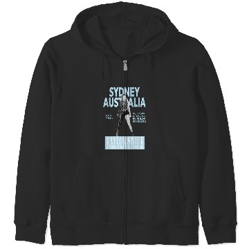 Discover Swift Eras Tour - Sydney, Australia - Light Blue Active Zip Hoodies