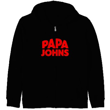 Discover Papa Johns Pizza Logo Zip Hoodies