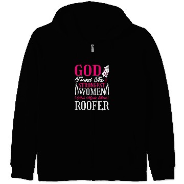 Discover Roofer Religious Christian for Roof Construction Worker Zip Hoodies