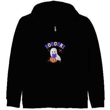 Discover Cute ghosts Book Reading Teacher School Funny Halloween Zip Hoodies
