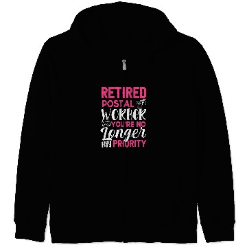 Discover Retired Postal Worker Funny Retirement Postman Gift 2 Zip Hoodies
