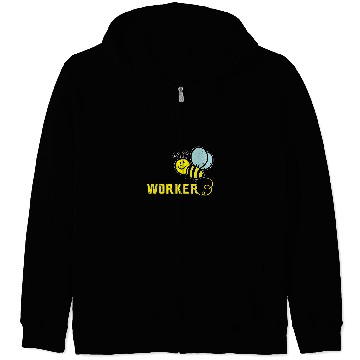 Discover Worker Bee Lover Funny Save The Bees Beekeeper Zip Hoodies
