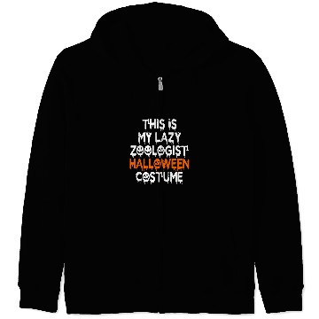 Discover This Is My Lazy Zoologist Halloween Costume Zip Hoodies