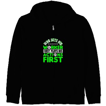 Discover Worker first action first board game board gamer board games Zip Hoodies