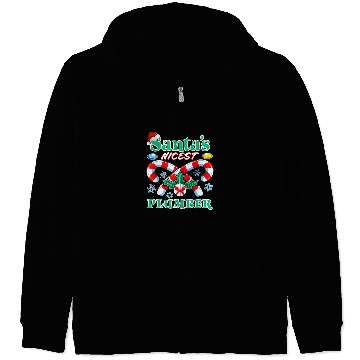Discover Santas Nicest Plumber Christmas Naughty Or Nice List Zip Hoodies
