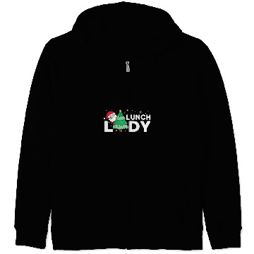 Discover womens christmas lunch lady cafeteria worker dinner lady school Zip Hoodies