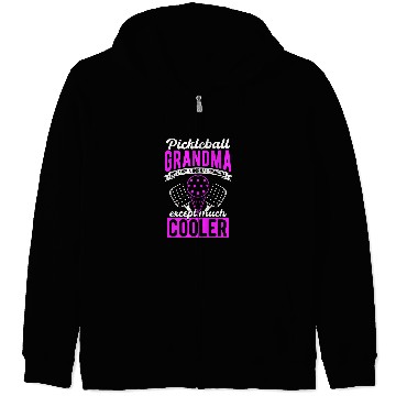 Discover Grandma Pickleball Player Racket Pickle Sport Net Pickle 2 Zip Hoodies