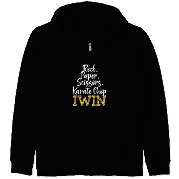 Discover Karate Chop Win Rock Paper Scissors Funny Winner Zip Hoodies