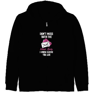 Discover Mail Lady Mail Carrier Woman Postal Worker Post Office Zip Hoodies