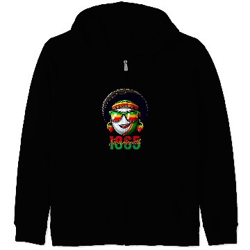 Discover Black Rugby Juneteenth 1865 Kids Mens Womens Juneteenth Zip Hoodies