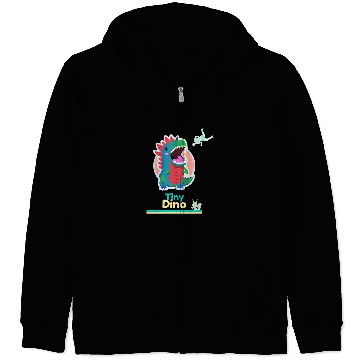 Discover Dino Tiny Dinosaur eating people fun graphic tee Zip Hoodies