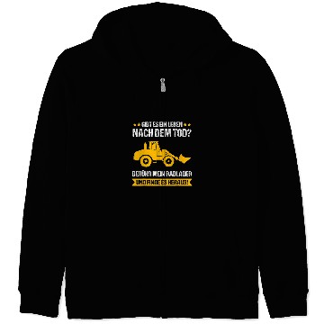 Discover Wheel Loader Construction Site Construction Worker Road Construction Gift Zip Hoodies