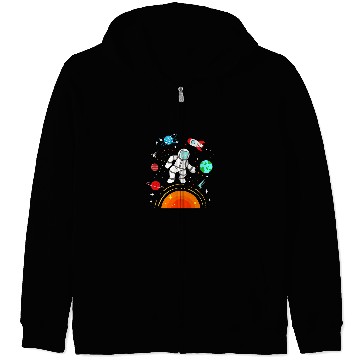 Discover Astronauts Outer Space Planets Science Zip Hoodies