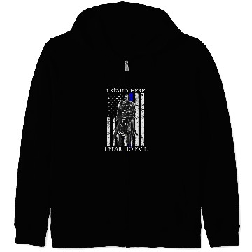 Discover I Stand Here I Fear No EVil Crusader Knight Templar Zip Hoodies