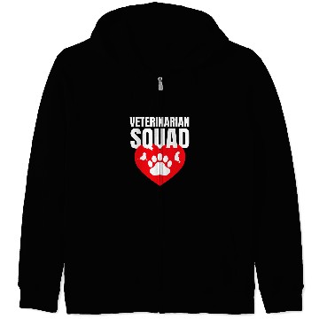 Discover Veterinarian Squad Vet Tech Veterinary Zip Hoodies
