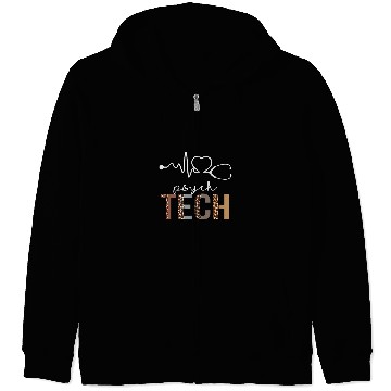 Discover Psych Tech Leopard Heartbeat Appreciation Christmas Women Zip Hoodies