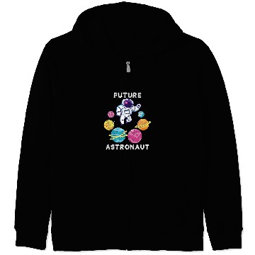 Discover Astronauts Planets Science Lover Astronomy Outer Space Future Astronaut Zip Hoodies
