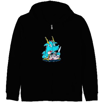 Discover Blue Dragon Is Unicorn Zip Hoodies