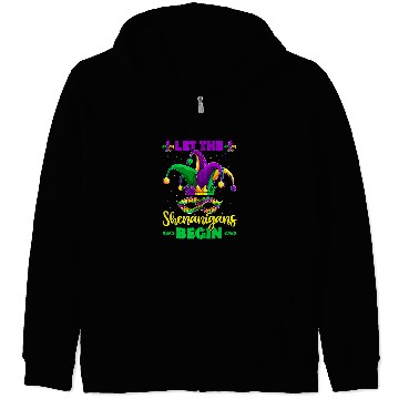 Discover Let The Shenanigans Begin Mardi Grass Kids Men Women 140 Zip Hoodies