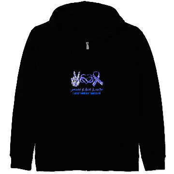 Discover Charge Syndromes Warrior Peace Love Cure Charge Syndromes Awareness Zip Hoodies