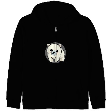 Discover Funny Bear Adorable Chibi Kawaii Baby Polar Bear Lover38 Cute Bears Zip Hoodies