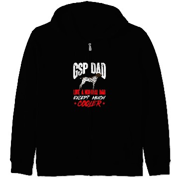 Discover Dog German Shorthaired Mens German Shorthaired Pointer GSP Dad Dog Zip Hoodies