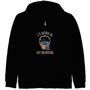 Discover Knitting Yarnting Funny Sayingting Needles Wool Soft Engineering Zip Hoodies