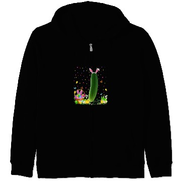 Discover Cucumber Easter Egg Hunt Bunny Cucumber Easter Sunday Zip Hoodies