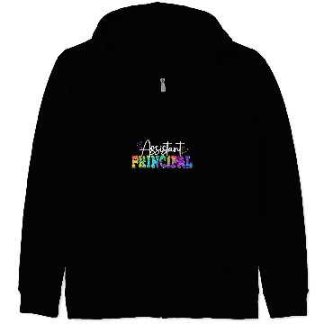Discover Tie Dye Assistant Principal Funny Back To School Worker Zip Hoodies