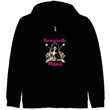 Discover Bernedoodle Mama Cute Mama Bernedoodle Dog Lover Zip Hoodies