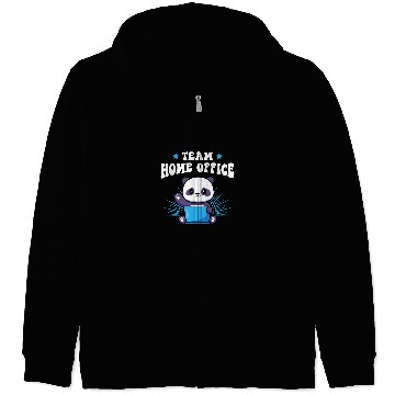 Discover Team homesoffice Computer Remotely Worker Zip Hoodies