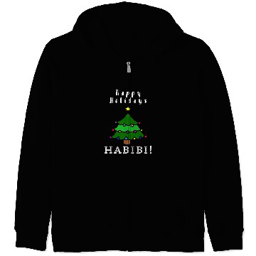 Discover Happy Holidays Habibi Arabic Zip Hoodies