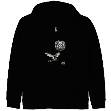 Discover 19thCentury Natural History Owl Illustration Zip Hoodies