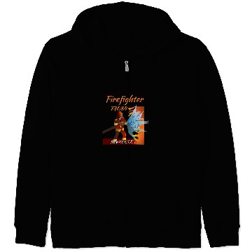 Discover Firefighter Art Houston TX 77084 Zip Hoodies