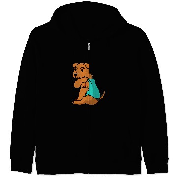 Discover Dog Airedale Terrier I Love Grandma Tattoo Airedale Terrier Dog Zip Hoodies