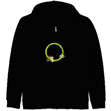 Discover Bamboo frame with leaves and exotic flowers Zip Hoodies