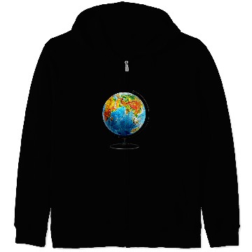 Discover Earth Globe Geography Zip Hoodies