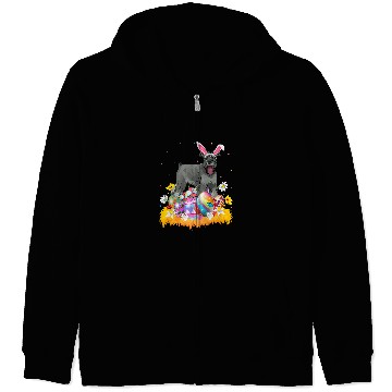 Discover Funny Easter Egg Lover Schnoodle Dog Easter Sunday Zip Hoodies