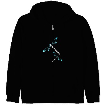 Discover Dragonfly Tribal Dragon Fly Tattoo Art Zip Hoodies
