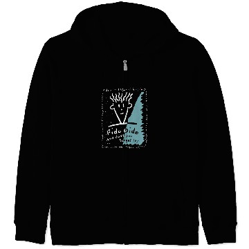 Discover Fido Dido Text Frame 1 Zip Hoodies