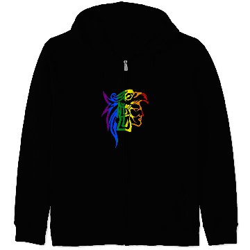 Discover Hispanic LGBTQ Pride Aztec Eagle Warrior Zip Hoodies