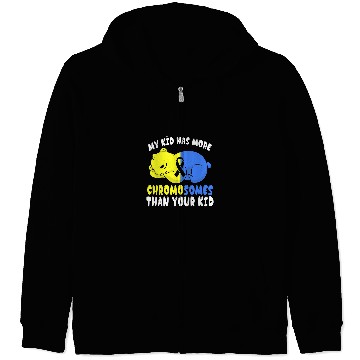 Discover Blue Yellow Ribbon Animal Cute Bear Down Syndromes Awareness Zip Hoodies